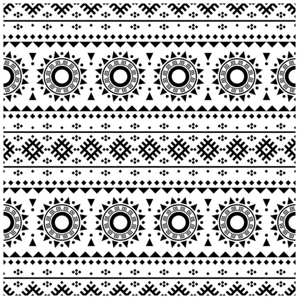 Design Ethnique Aztèque Ikat Illustration Vectorielle Tuiles Ethniques Motif Sans — Image vectorielle