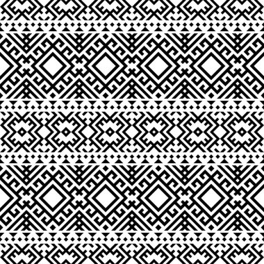 Aztek Kusursuz etnik model tasarım vektör arkaplanı