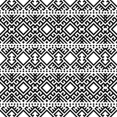 Kusursuz Desen Geleneksel kabile motifleri tasarım vektör arkaplanı