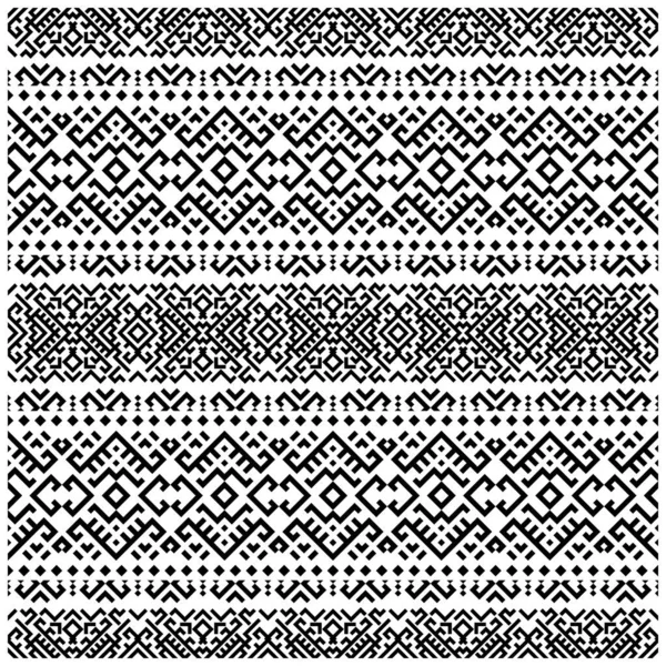 Seamless Ethnic Pattern Black White Color Aztec Tribal Navajo Native — Stock Vector