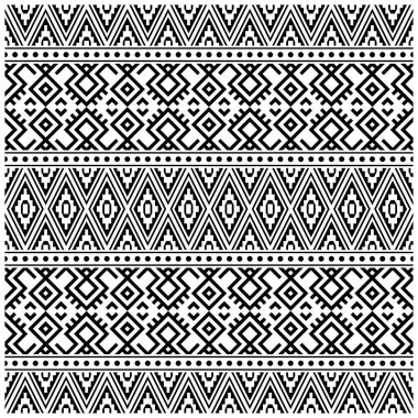 Kusursuz ahlak kalıbı. Yatay Motif. Siyah beyaz çizgili kabile deseni.