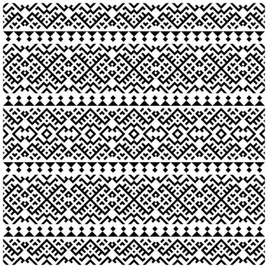 Kusursuz ahlak kalıbı. Yatay Motif. Siyah beyaz çizgili kabile deseni.