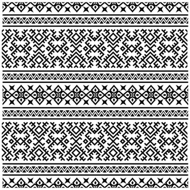 Ukrayna folklorik desensiz Etnik süslemesinin vektör çizimi