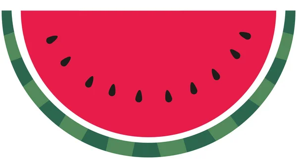 Slice Red Ripe Watermelon Dark Seeds Isolated White Background Graphic — Stock Photo, Image
