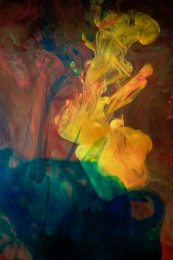 su, renk patlama mürekkep