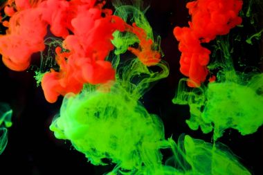 su, renk patlama mürekkep