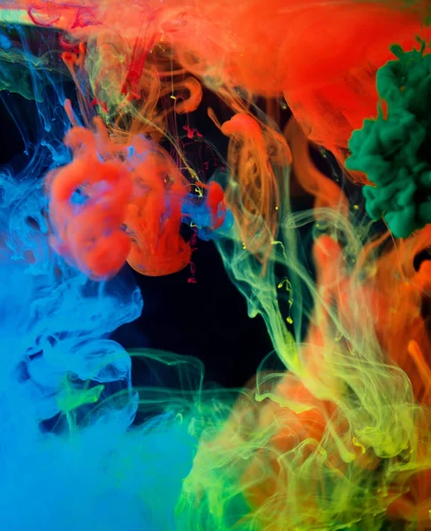 Cerneală în apă, explozie de culoare — Fotografie, imagine de stoc