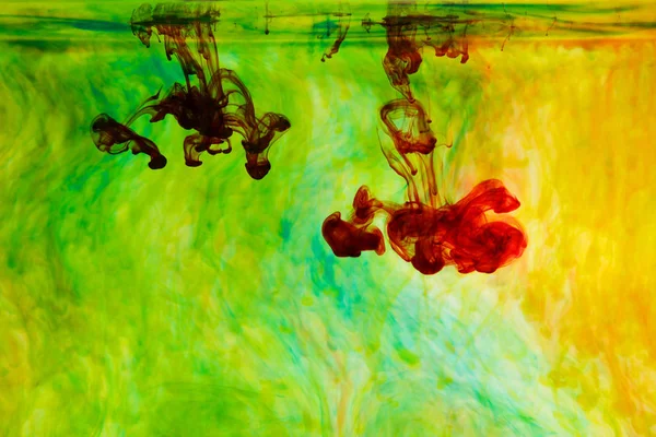 Inks in water, color explosion — Stock Photo, Image