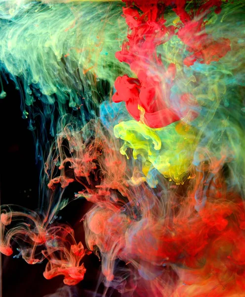 Inkten Water Kleur Abstractie Stockfoto