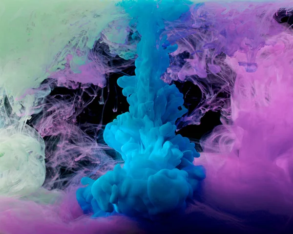 水の中のインク色抽象的な爆発 — ストック写真