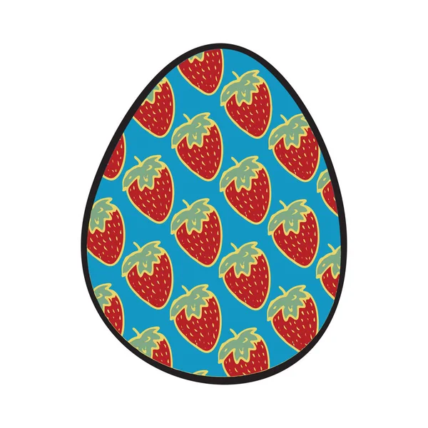 Çilek desenli paskalya yumurtası.