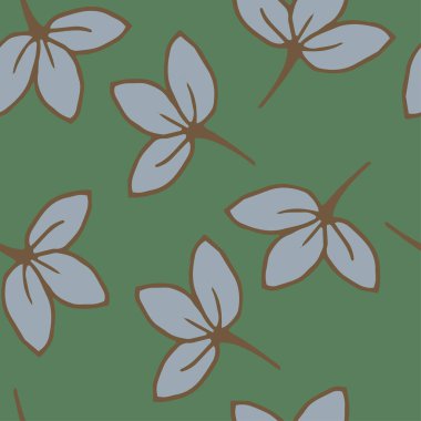 Hand-drawn cute leaflets in cartoon style.