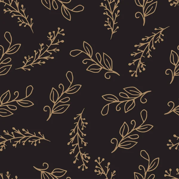 Vektör ayrılır şubesi. Arazi yaprakları dikişsiz desen.