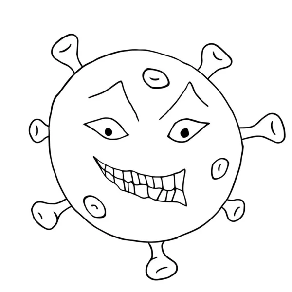 Yüzü olan virüs hücresi.