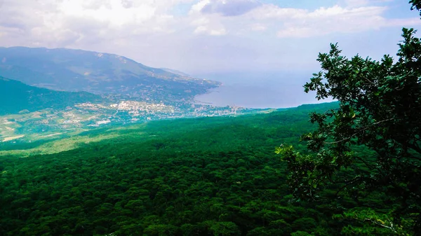 Crimean Mountains Sea Panorama Perti Point Paradise View Summer Resort — Stock Photo, Image