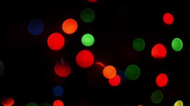 Fondo Borroso Efecto Bokeh Colorido Resumen Celebrar Concepto — Vídeos de Stock