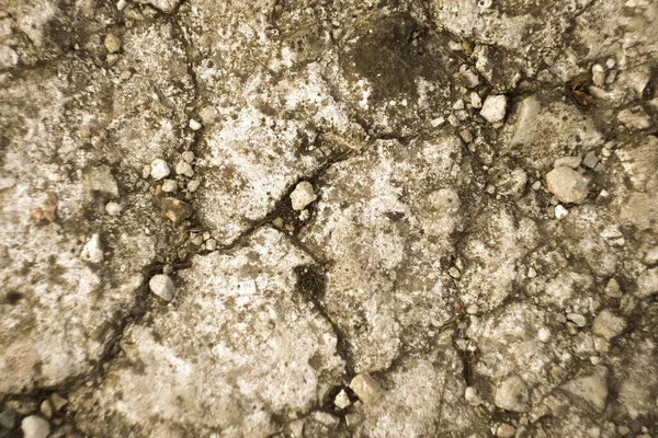 Pavimento Cemento Invecchiato Sulla Strada Texture Concreta Superficie Danneggiata Terra — Foto Stock