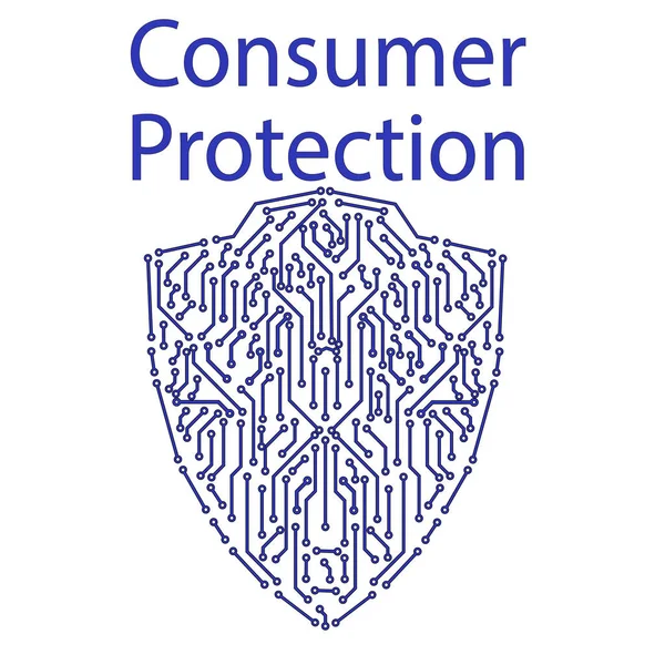 Tarcza Pcb. Ochrona konsumentów — Wektor stockowy