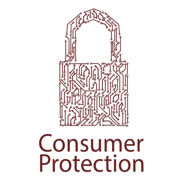 Koncepcji ochrony konsumentów — Wektor stockowy