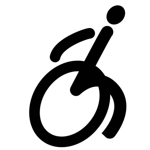 Person med funktionshinder. — Stock vektor