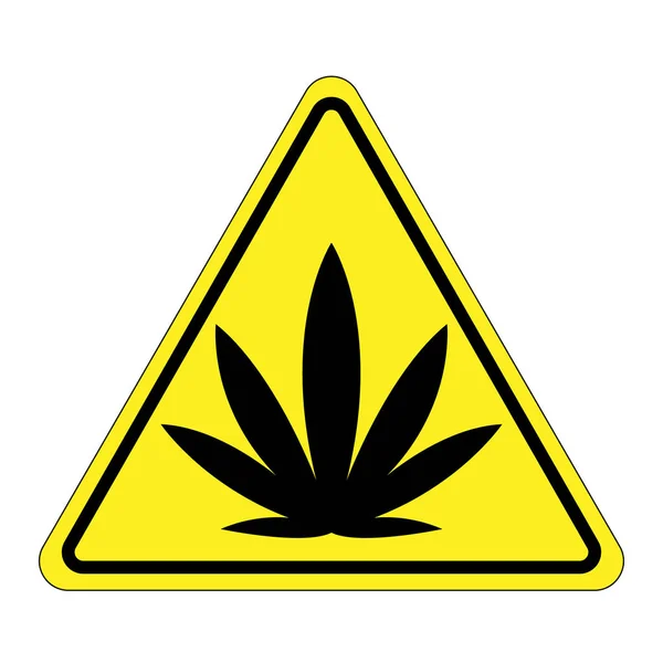 Marijuana warning sign — 图库矢量图片