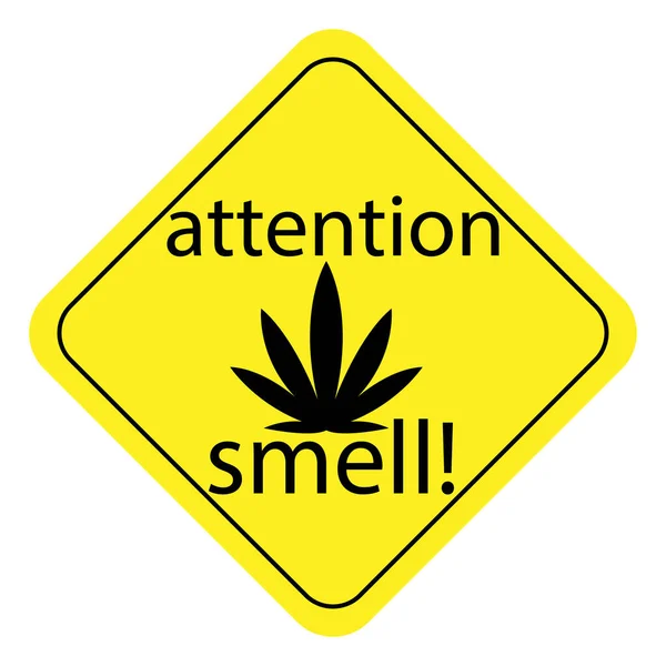 Έντονη μυρωδιά μαριχουάνας. — Διανυσματικό Αρχείο