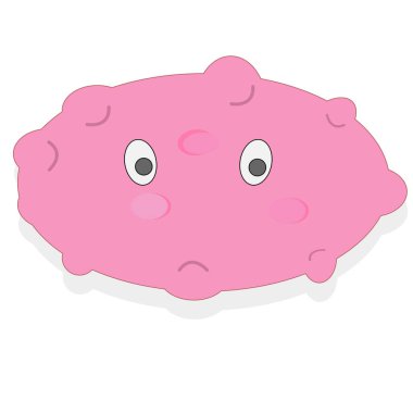 Set of cartoon germ and viruses.