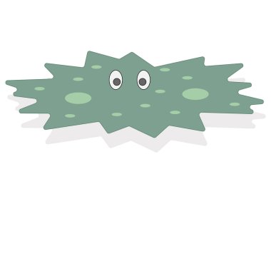 Set of cartoon germ and viruses.