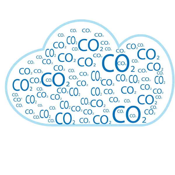 Символ формулы углекислого газа — стоковый вектор