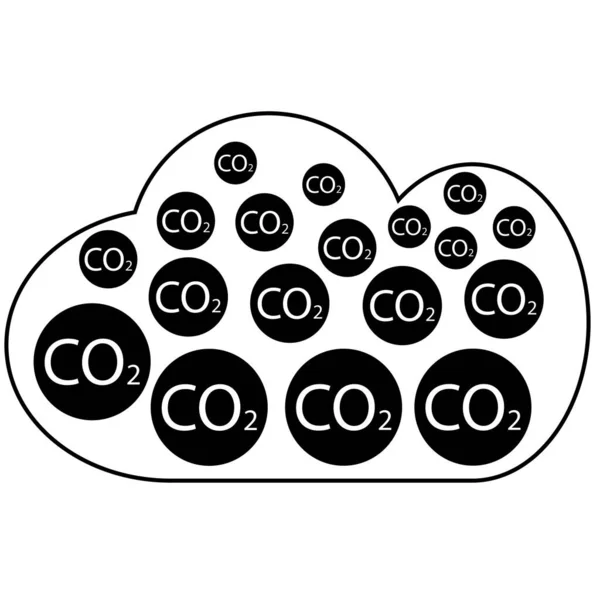 Szén-dioxid képlet szimbólum — Stock Vector