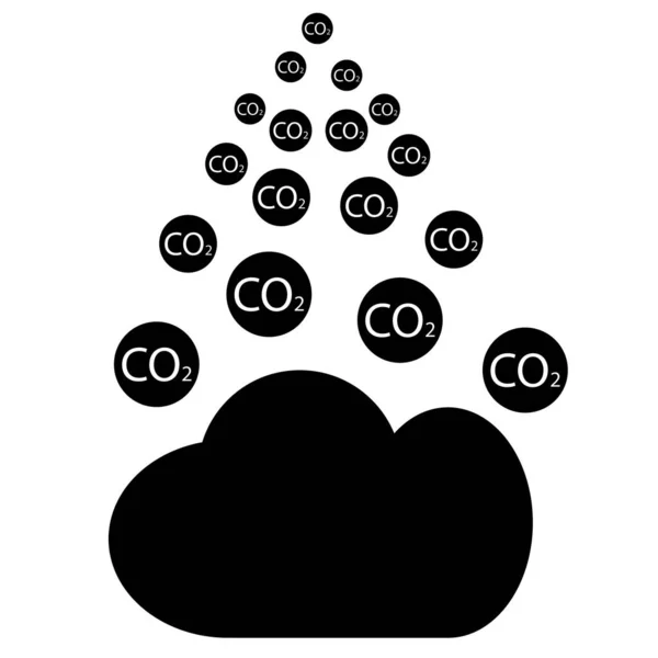 Carbon dioxide formula symbol — Stock Vector