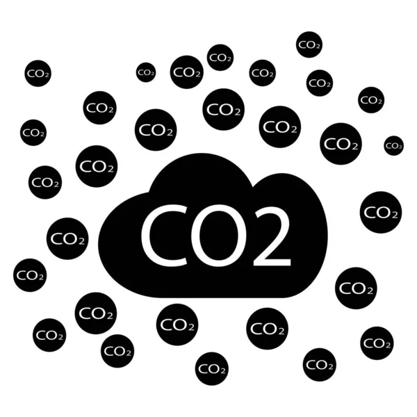 Символ формулы углекислого газа — стоковый вектор