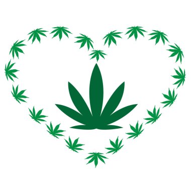 kalp kenevir yapraklarından yapılmış.