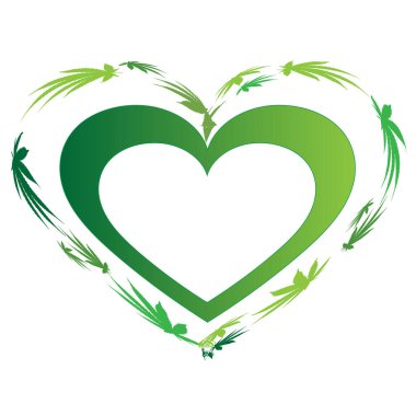 kalp kenevir yapraklarından yapılmış.