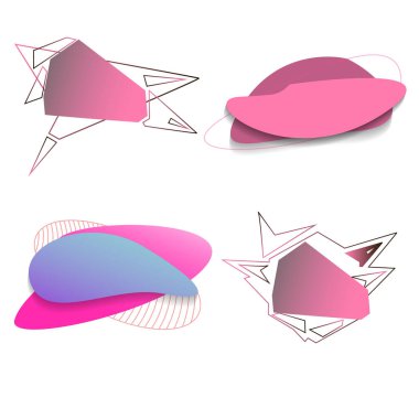 Dinamik renkli biçimler ve çizgi.