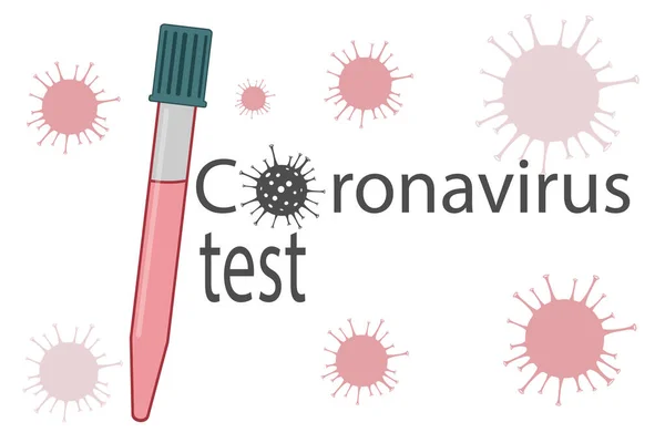Coronavirus Covid-19 Testergebnis. — Stockvektor