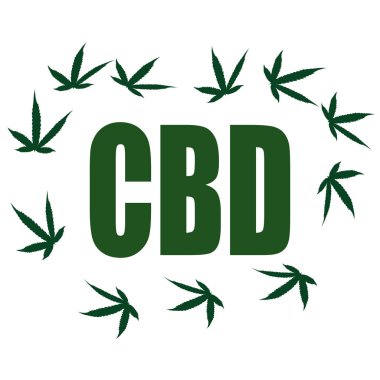  Vektör illüstrasyon cbd sembolü.