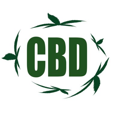  Vektör illüstrasyon cbd sembolü.
