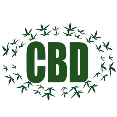  Vektör illüstrasyon cbd sembolü.