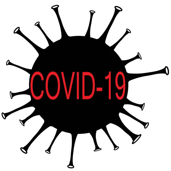 Silhouette coronavirus graphique vectoriel . — Image vectorielle