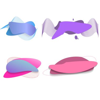 Soyut modern grafik öğeleri kümesi