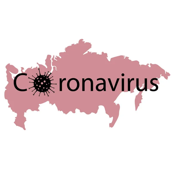 Coronavirus Russia. COVID-19, vector illustration, — Stock Vector