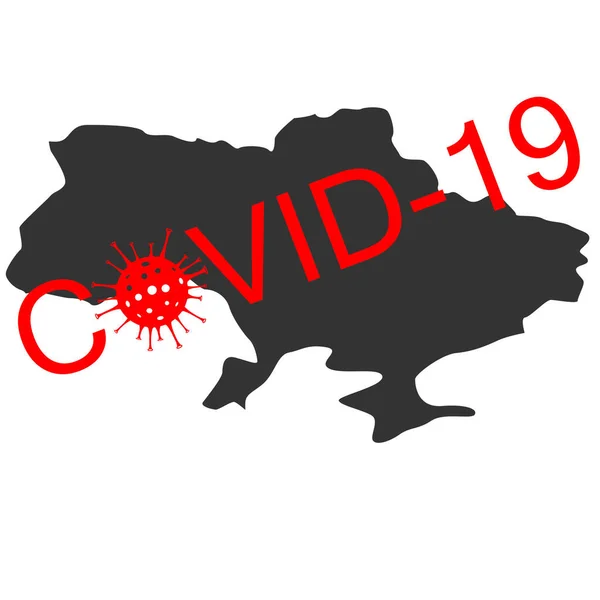 Coronavirus Ukrajina koncept design vektorové ilustrace grafické. — Stockový vektor