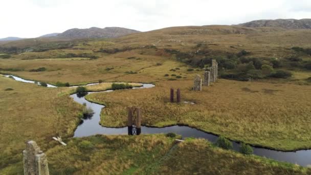 Dies Ist Ein Luftvideo Des Owencarrow Viadukt Donegal Irland — Stockvideo
