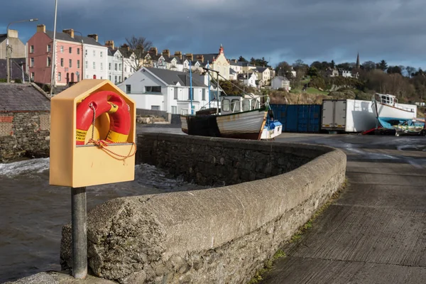 Life Perserver Station Een Haven Moville Donegal Ierland — Stockfoto