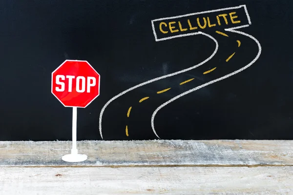 Mini Stop znak na drodze do cellulitu — Zdjęcie stockowe