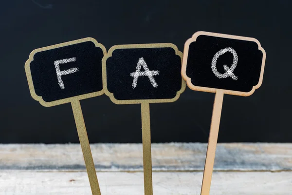 Message d'affaires FAQ comme foire aux questions — Photo