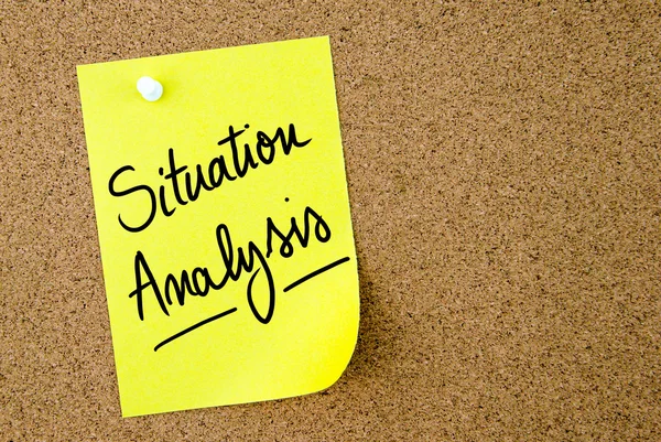 Situation Analysis text written on yellow paper note — Stock Photo, Image