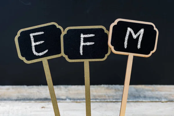 Business Akronym efm als Enterprise Feedback Management — Stockfoto