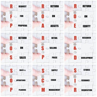 Bulmaca Tamamlanıyor iş adamın elini